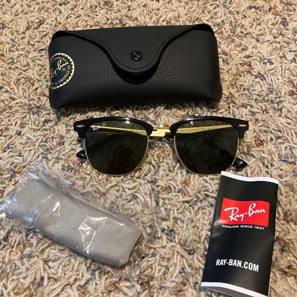 Ray-Ban Clubmaster Classic Polarized Sunglasses RB3016 w/Case & Cloth—$244!! - Picture 10 of 16
